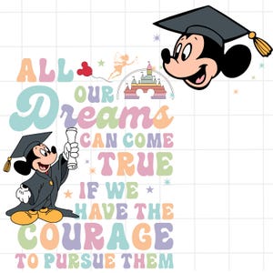 Mickey Graduation 2025 PNG SVG, Graduation Senior 25, Graduation Trip Png Svg, Family Graduate Png Svg, Graduate Tassel To Castle Png