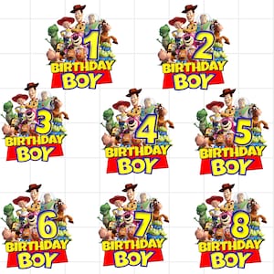 Toy Story PNG, Toy Story Birthday Png Bundle, Buzz and Woody PNG, Toy Story birthday png, Toy Story Name cake topper, Edit the name and age