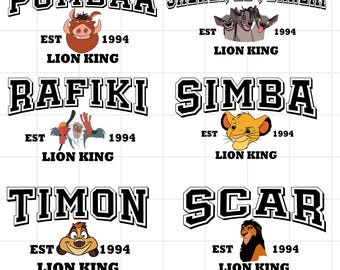 El Rey León PNG Mega, Simba Png, El Rey León Png, Hakuna Matata Png para Camisetas, El Rey León Clipart Descarga Instantánea