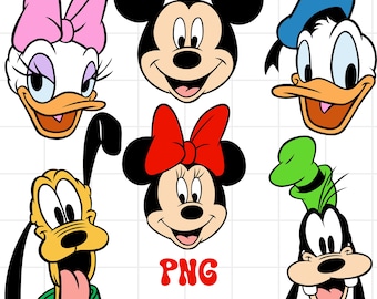 Mickey and friends clipart Png Svg, Mickey Svg  files for Cricut / Silhouette, Donald Duck svg, Mickey png, Mickey and Friends Png Svg