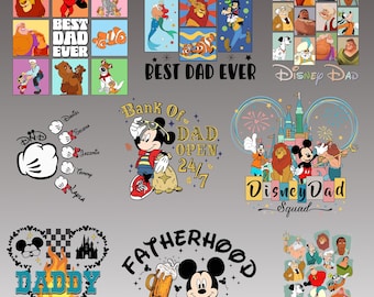 Father's Day Png Bundle, Cartoon Characters, Dad Squad Png, Happy Father's Day Png, Family Trip Png, Family Vacation Png, Best Dad Ever Png