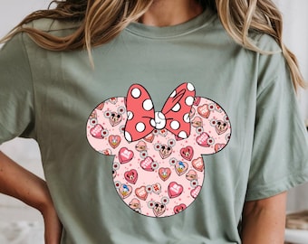 Valentines Day Minnie Mouse Png, Hearts Minnie Mouse Png , Minnie Mouse Png For Cricut, Minnie Mouse Png
