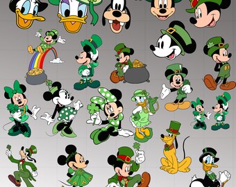 St. Patrick's Day Png Bundle, Lucky Vibes Png, Shamrocks Png, Irish Culture Png, Mouse and Friends Patricks Day Png, Digital Download