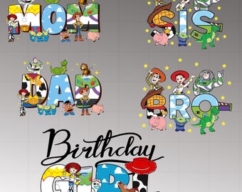 Toy Story Birthday Girl Png, Toy Story Family Birthday Png, Birthday Family, Vacay Mode Png, Birthday Gift Png, Family Trip,Digital Download