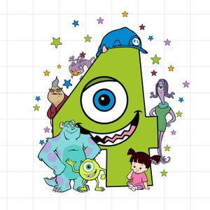4rd Birthday PNG, Birthday Monster Png, It&#39;s My Birthday Png, Family Matching Shirt Png, Birthday Sublimation, Custom Name Birthday Png