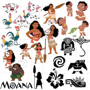 Moana Clipart, Moana SVG, Moana PNG, Moana Birthday, Moana Printable, Moana Png Svg, Maui SVG Instant Digital Download