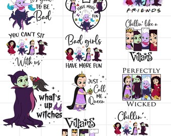 Niedliche Bösewichte Bösewicht Png, Bösewicht Bande, Bad Witches Club Png, Süßes oder Saures Png, Gruselige Saison, Halloween Png, Bösewicht Sublimationsdatei