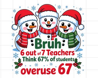 Lustiges Lehrer Mem PNG, 6 von 7 Schülern Overuse 67 (Digitaler Download)