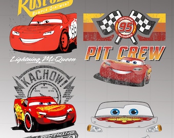 Lighting McQueen Bundle Clipart Logo, Cars  McQueen Face png, Cartoon Clipart, Cars Sublimation Lightning McQueen Logo Decal Sticker