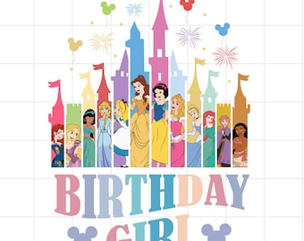 Castle Birthday Princess Png, Cartoon Birthday Kid Png, Birthday Png, Happy Birthday Png, Birthday Princess Png, Birthday Girl Png