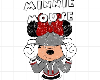 Download immediato del file digitale svg png di Minnie vintage, clip art per silhouette cricut e altri software di taglio