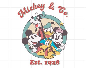 ミッキー＆フレンズ社設立1928年PNG、ユニセックスミッキー