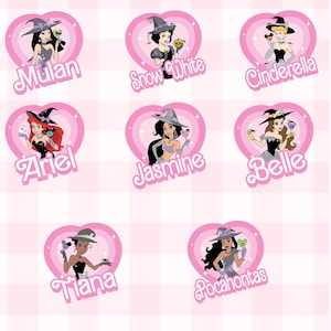 All Princess PNG, Disney Princess Halloween PNG Bundle, Princess Clipart, Cinderella, ariel, aurora png, Snow White png, Halloween Princess