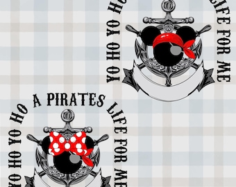 Yo Ho Yo Ho Pirate's Life For Me PNG, Mouse Pirate Png, Cruise Trip Png, Family Trip Png, Vacay Mode Png Png, Family Shirt Trip Png