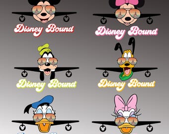 Mickey Bound Png, Mickey Friends Plane Png Bundle, Family Vacation 2026, Family Trip 2026 Png, Airplane Mickey Group Matching Png
