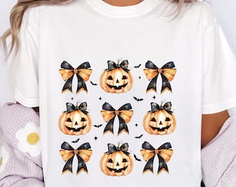 Retro Fall Pumpkin Bow Png, Fall Coquette Bow PNG, Autumn Pumpkin Png, Autumn Shirt, Fall Shirt Png, Autumn Sublimation Design Fall PNG Fall