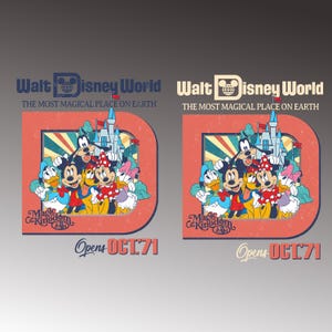 Walt Disneyworld Png Bundle, Magic Kingdom PNG, Retro Disneyworld 2025 Png, Retro Walt Disney Png, Mickey and Friends Png, WDW Png