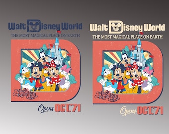 Walt Disneyworld Png-Bundle, Magic Kingdom PNG, Retro Disneyworld 2025 Png, Retro Walt Disney Png, Micky und Freunde Png, BTW Png