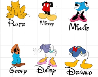 Vintage Mouse and Friends PNG, Mickey and Friends Digital Download, Cute Vintage Mickey and Friends PNG