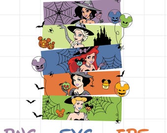 Princess Halloween Png, Halloween Princess Svg, Trick Or Treat Png, Princess Witch Png, Halloween Princess Eps, Spooky Season Png