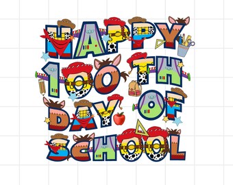 Feliz 100 días de clases (Png), 100 días de clases (Png), personaje de juguete (Png), camiseta escolar (Png), descarga digital