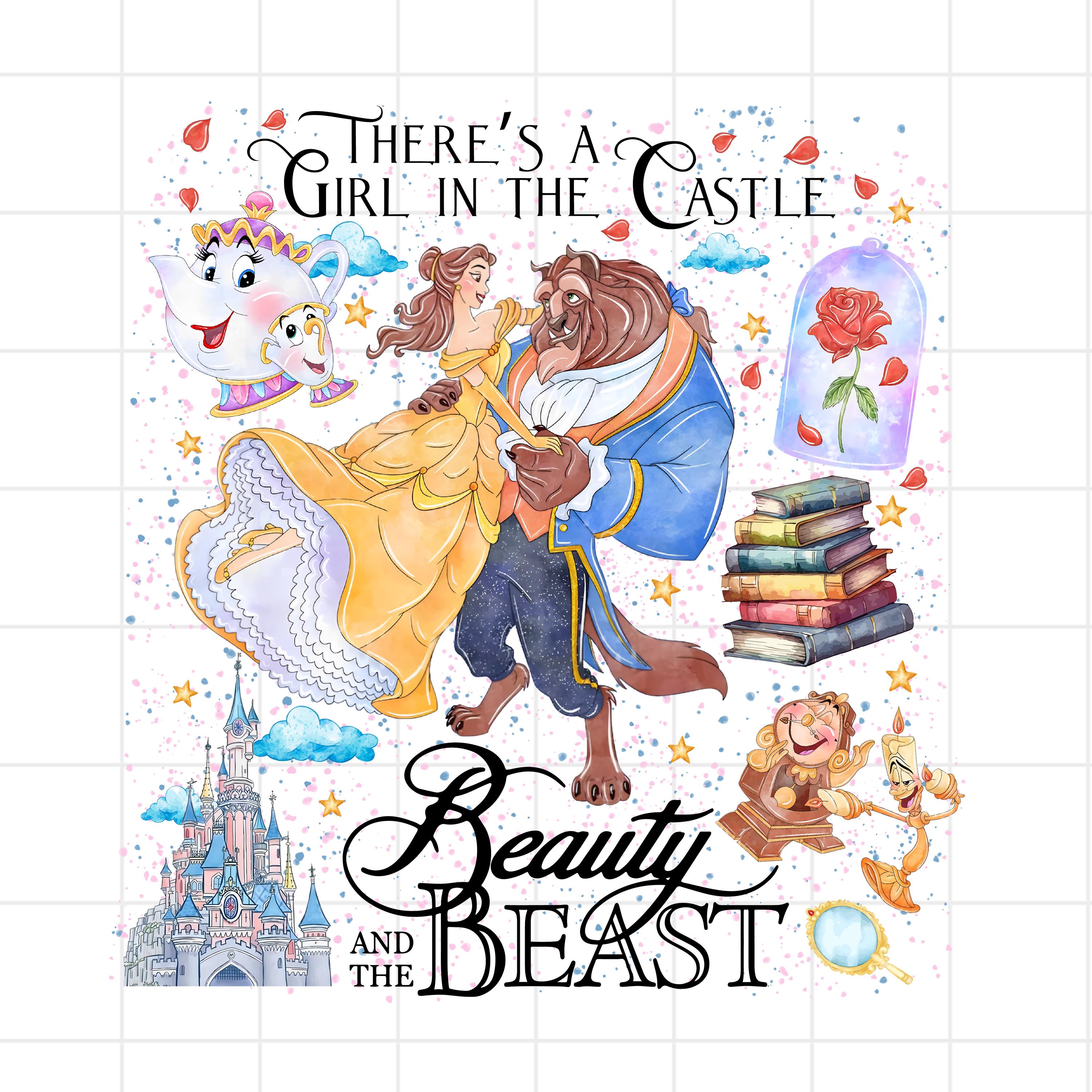 Beauty and Beast Png, Belle PNG Clipart Bundle, Beauty and the Beast ...