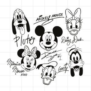 Paquete de Mickey y sus amigos Svg PNG, vacaciones familiares Svg PNG, descarga instantánea, diseño imprimible Svg para Cricut, archivo de corte de vinilo