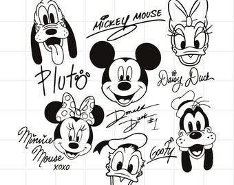 Mickey en vrienden Svg Png bundel familievakantie Svg Png Instant Download afdrukbaar ontwerp Svg voor Cricut snijden bestand Vinyl gesneden bestand