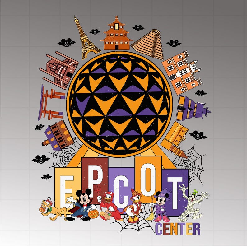 Epcot Halloween Tour Png, Disney Halloween World Showcase Png, Mickey ...
