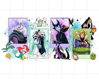 Vintage Villain Png, Halloween Bad Girls, Floral Villain Gang, Villains Wicked, Family Trip Png, Halloween Season Png, Files For Sublimation