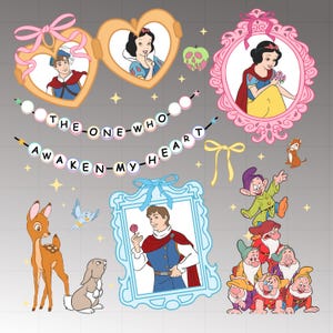 Cartoon Coquette Herz Spiegel mit Schleife PNG Bundle, Zeichentrickfiguren Shirt Png, Prinzessin Png, Blitz Auto Png, Maus Safari Reise Png