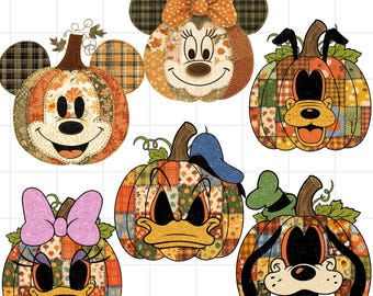 Preppy Floral Mickey And Friends png, Fall Pumpkin png, Autumn png, Fall Girly png, Fall Sublimation, Tis the season, Pumpkin png