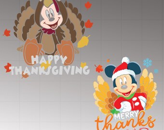 Happy Thanksgiving Png, Mouse And Friends, Autumn Magical Castle Png, Turkey Day Png, Turkey Png, Autumn Leaves Png, Fall Leaf Png,Png Files