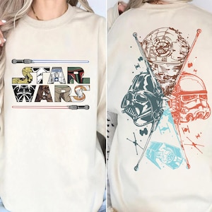 Vintage Star Wars 2 Sides Png, May The Force Be With You Png, Family Vacation 2025 Png, Star Wars Png,Galaxy Wars Vintage Style Png Download