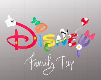 Disney Family Trip Png, Mickey  Friends Character Letters Family Trip Png