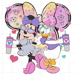 Minnie and Daisy Summer PNG, Girls Just Wanna Have Fun PNG, Mouse Besties Png, Magical Kingdom Png, Magic Castle Png, Girls Trip Png
