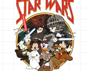 Família Star Wars PNG, Disney Star Wars Vintage PNG, Disney World PNG Clipart, Equipe Disney PNG, Férias na Disneylândia PNG Sublimação