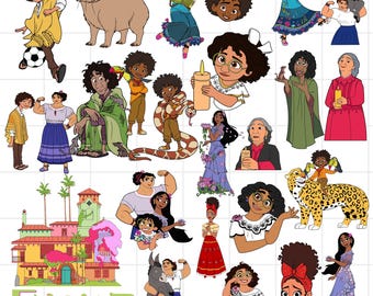 Encanto PNG, Encanto Clipart, Vibrant Images for Encanto Cake toppers, birthday shirts, and more, EDITABLE Encanto PNG, Mirabel Bruno Png