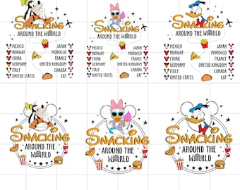 Snacking Around The World Png Bundle, Snackgoal Png, Mickey Mouse and friends Snack Vacation Png, Vacay Mode Png, Magical Kingdom Png