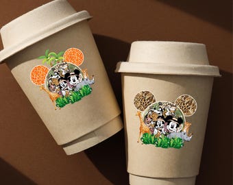 Pacchetto PNG Animal Kingdom, design maglietta vacanze safari, clipart topo leopardo e amici, sublimazione PNG Let's Get Wild, download istantaneo