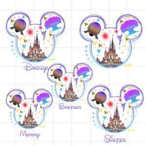 Epcot Png, Castle Family Epcot Png, Family Vacation Png, Magic Kingdom Png, Vacay Mode Png, Digital File, Mommy, Daddy, Sister, Brother Png