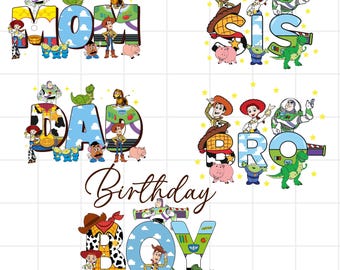 Cumpleaños de Toy Story (Png), Cumpleaños familiar de Toy Story (Png), Cumpleaños familiar, Modo vacaciones (Png), Regalo de cumpleaños (Png), Viaje familiar, Descarga digital