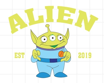 Toy Story Alien PNG, descarga instantánea, para archivos Cricut Png, fiesta de cumpleaños imprimible digitalmente PNG