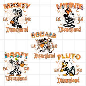 Halloween Mouse And Friends PNG, Bundle, Trick Or Treat Png, Spooky Vibes Png, Halloween Family Trip Png, Disney Halloween Png