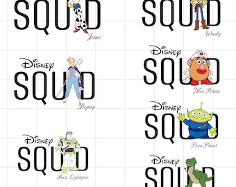 Toy Story Squad Png Bundle, Toy Story Characters Clipart, Toy Story Cut File, Png Files For Cricut, Family Trip Png, Family Vacation Png