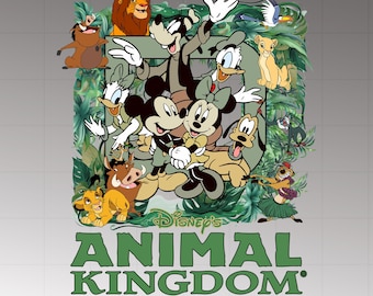 Animal Kingdom PNG , Safari Vacation Shirt Design, Leopard Mouse and Friends Clipart, Let's Get Wild PNG Sublimation, Instant Download