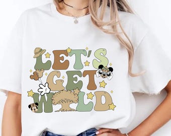 Animal Kingdom PNG Bundle, Safari Urlaub Shirt Design, Leopard Maus und Freunde Clipart, Let's Get Wild PNG Sublimation, Instant Download