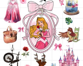 Disney Aurora Coquette Bow Princess Png, Disney Princess Png, Disney Girl Trip Png, Disney Sleeping Beauty Png,Digital File,Instant Download