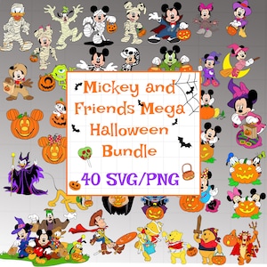 Mickey and Friends SVG PNG Bundle Cut Files for Cricut - Silhouette  Mickey, Minnie, Goofy, Donald, Daisy, Pluto Layered , Digital Download