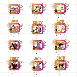 Mickey Mouse & Friends Halloween Png Bundle, Mickey Mouse Halloween Png, Cartoon Sublimation Clipart, Mickey Mouse Halloween Themed Clipart